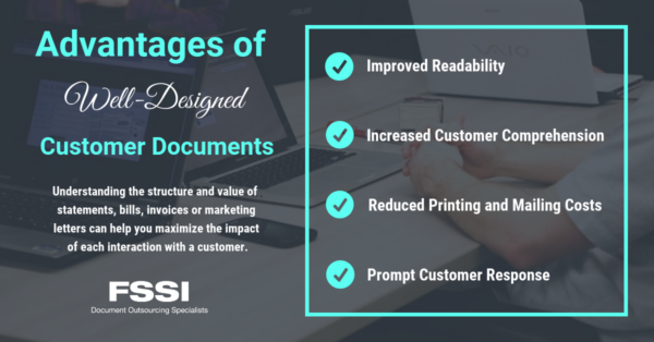 Advantages of Well Designed Customer Documents Infographic