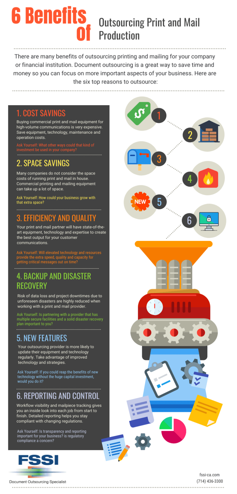 Benefits of Outsourcing Print and Mail Infographic