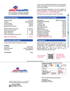 example of a healthcare document printed at FSSI