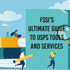 Image: guide to the usps with people climbing on a huge book.