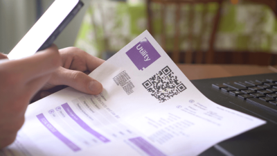 printed utility bill statement