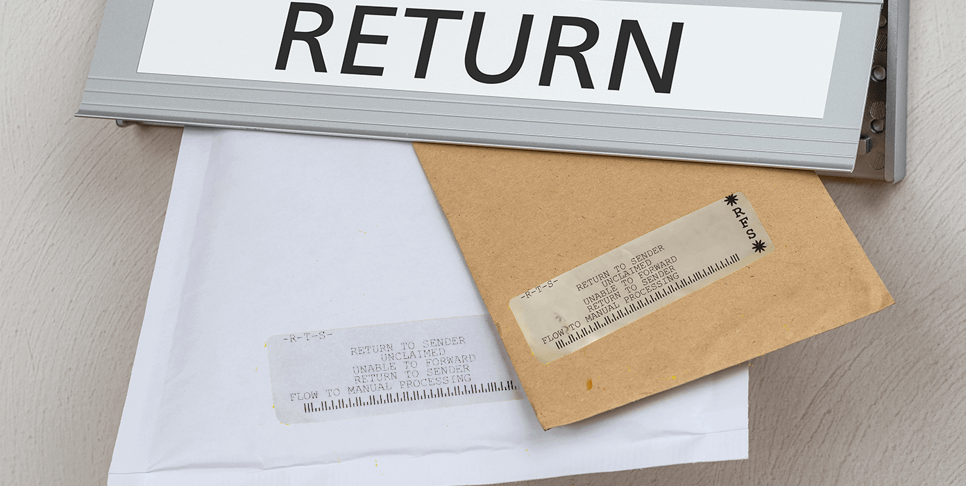 Return Label. No Junk mail.